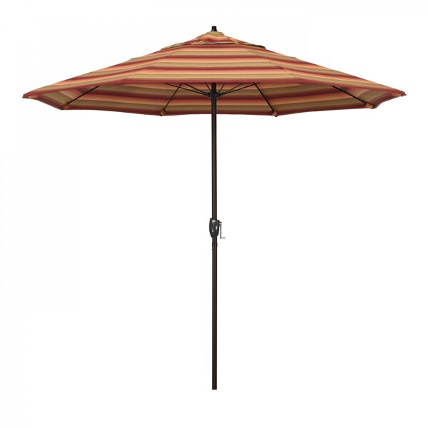 California Umbrella 9' Bronze Aluminum Market Patio Umbrella, Sunbrella Astoria Sunset 194061337264 - main